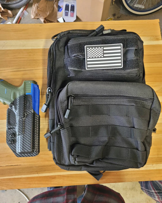 EDC tactical Crossbody pack with carry holster